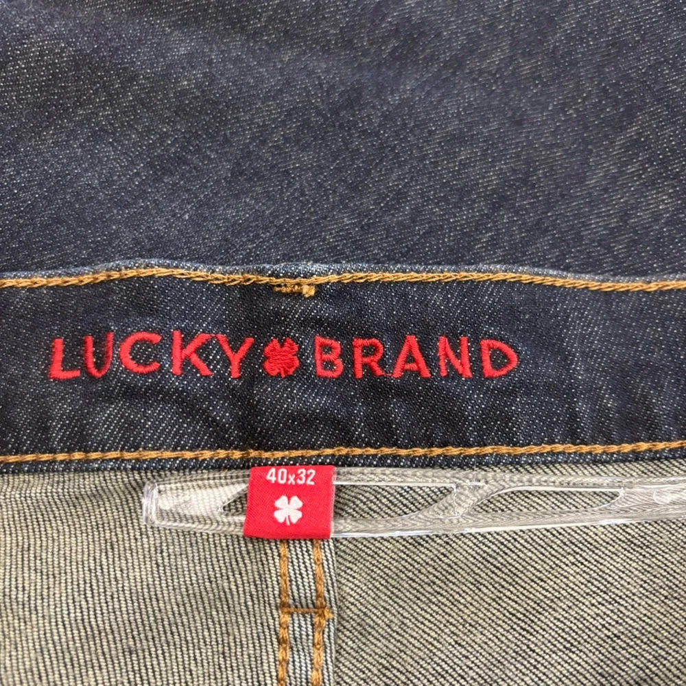 NWT Lucky Brand 221 Straight Blue Jeans Barite Dark Wash Whiskered 40x32